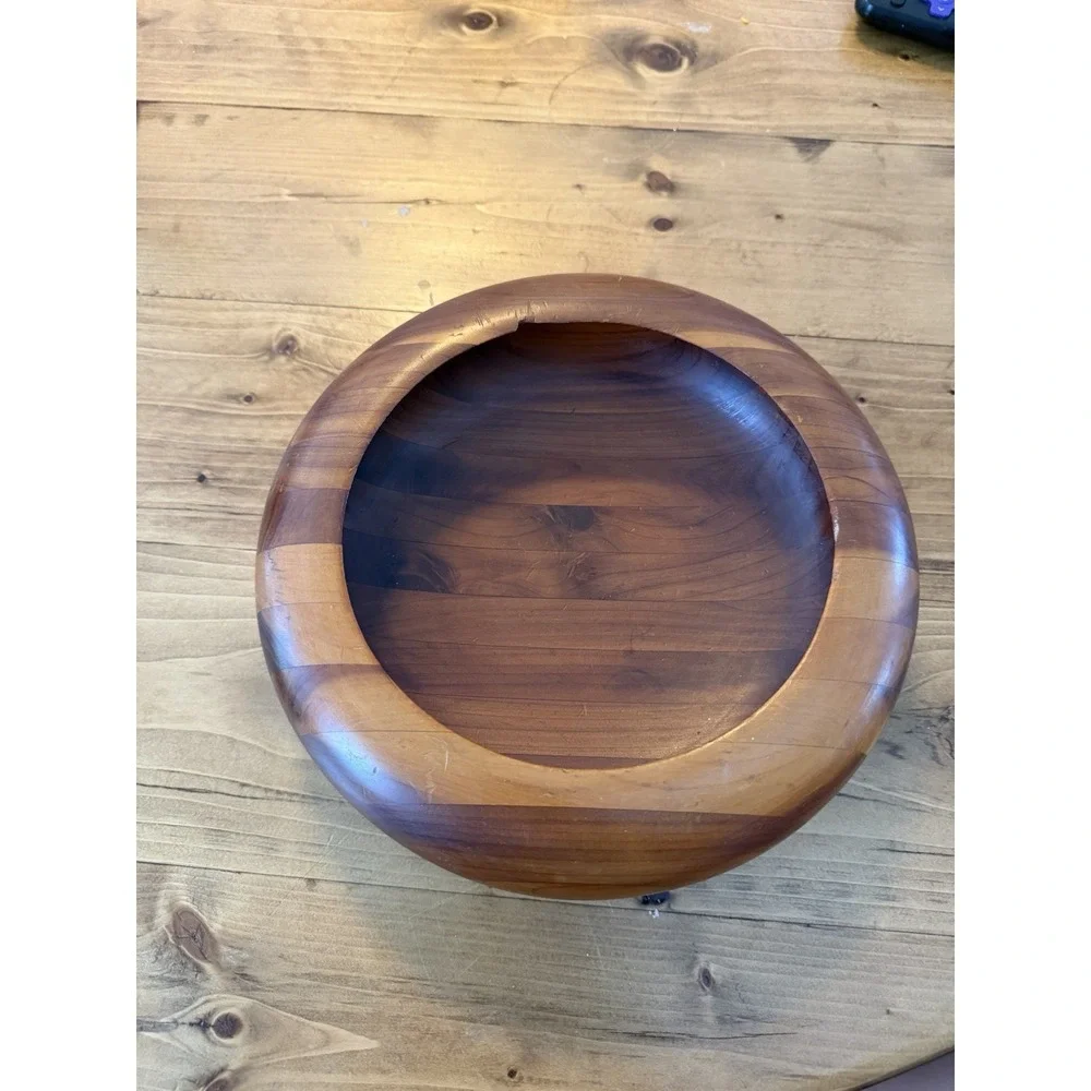 VINTAGE TEAK WOOD BOWL 9